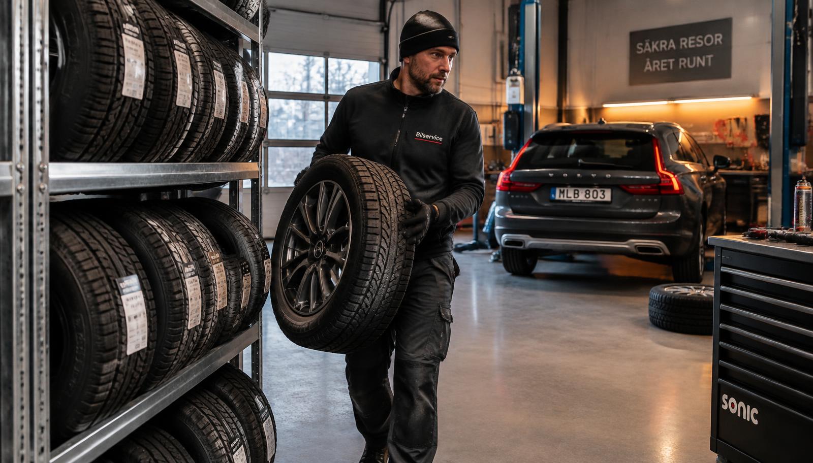 Vinterdäck 2026 — datum, regler och när du ska boka däckbyte och däckhotell i Bålsta